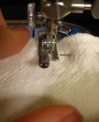 sew with short stitches