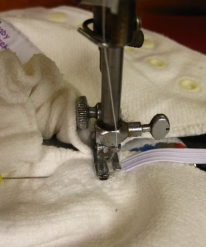 sew across end of elastic