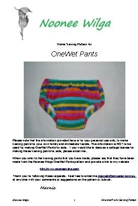 OneWet Pants sewing pattern and tutorial