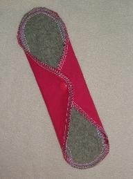 Galah pad backed with wool strip for 100% natural fibre pad